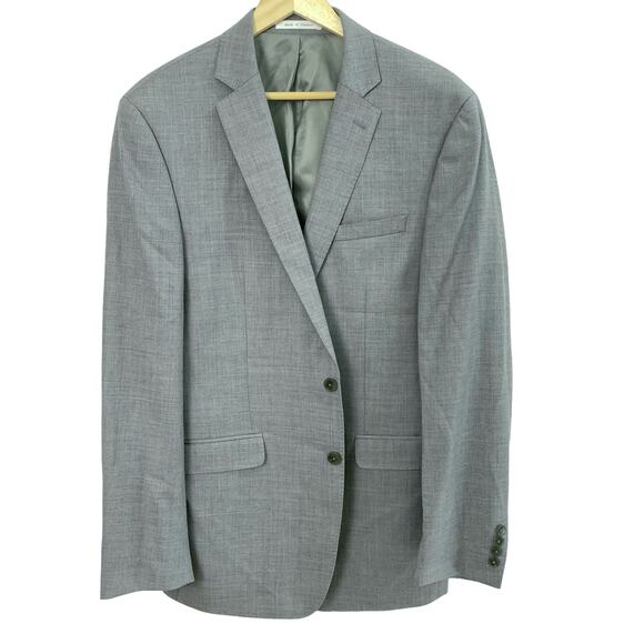 Calvin Klein Size 44L Men's Wool Sport Coat Blazer Jacket Gray Career Work - Picture 1 of 9